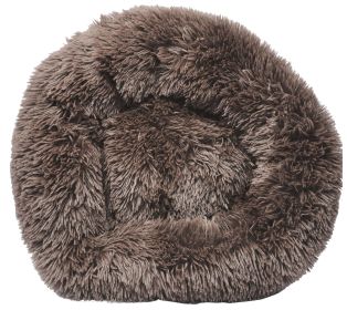 Pet Life 'Nestler' High-Grade Plush and Soft Rounded Dog Bed (Color: Brown, size: large)