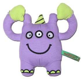 Touchdog Cartoon Three-eyed Monster Plush Dog Toy (Color: Purple)