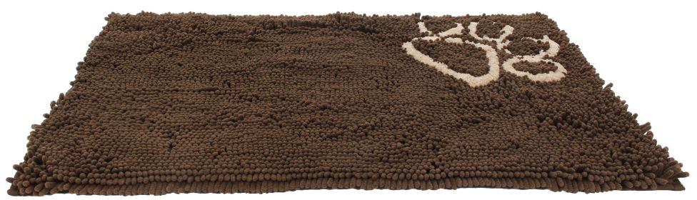 Pet Life 'Fuzzy' Quick-Drying Anti-Skid and Machine Washable Dog Mat (Color: Dark Brown)