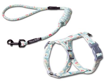 Touchcat 'Radi-Claw' Durable Cable Cat Harness and Leash Combo (Color: Sky Blue, size: small)