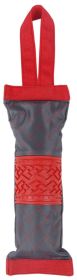 Pet Life 'Quash' Water Bottle Inserting Nylon and Rubber Crackling Dog Toy (Color: Red / Grey)