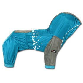 Dog Helios 'Vortex' Full Bodied Waterproof Windbreaker Dog Jacket (Color: Blue, size: X-Small)