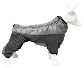 Pet Life 'Aura-Vent' Lightweight 4-Season Stretch and Quick-Dry Full Body Dog Jacket (Color: Grey, size: small)