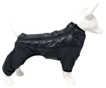Pet Life 'Aura-Vent' Lightweight 4-Season Stretch and Quick-Dry Full Body Dog Jacket (Color: Black, size: medium)