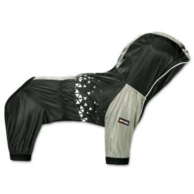 Dog Helios 'Vortex' Full Bodied Waterproof Windbreaker Dog Jacket (Color: Black, size: small)