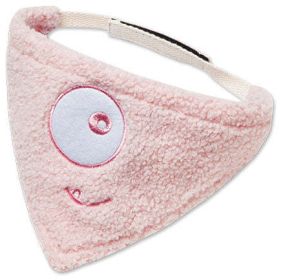 Touchdog 'Dizzy-Eyed Cyclops' Cotton Velcro Dog Bandana and Scarf (Color: Pink, size: medium)