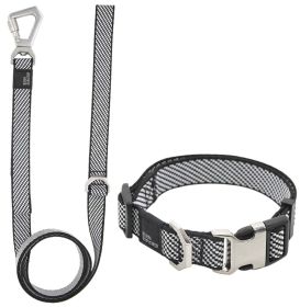 Pet Life 'Escapade' Outdoor Series 2-in-1 Convertible Dog Leash and Collar (Color: Grey, size: small)