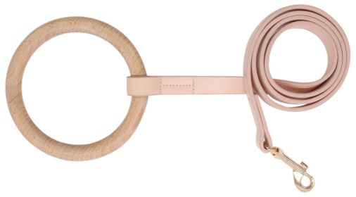 Pet Life 'Ever-Craft' Boutique Series Beechwood and Leather Designer Dog Leash (Color: Pink)