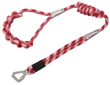 Pet Life 'Neo-Craft' Handmade One-Piece Knot-Gripped Training Dog Leash (Color: Red)