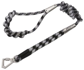 Pet Life 'Neo-Craft' Handmade One-Piece Knot-Gripped Training Dog Leash (Color: Black)