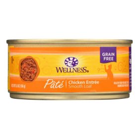 Wellness Pet Products Cat Food - Chicken Recipe - Case of 24 - 5.5 oz. (SKU: 552034)