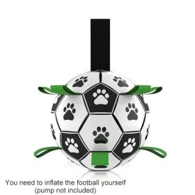 Dog Toys Interactive Pet Football Toys with Grab Tabs Dog Outdoor training Soccer Pet Bite Chew Balls for Dog accessories (Style: football)