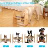 Elevated Dog Bowls for Medium Large Sized Dogs, Adjustable Heights Raised Dog Feeder Bowl with Stand for Food & Water