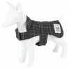 Touchdog 2-In-1 Windowpane Plaided Dog Jacket With Matching Reversible Dog Mat