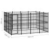 Outdoor Dog Kennel Steel 119 ftÂ²