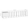 Dog Kennel Silver 65.1 ftÂ² Steel