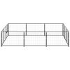 Dog Kennel Black 96.9 ftÂ² Steel