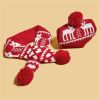 Dog Christmas Reindeer Elk Antlers Headband and Scarf Set Pet Christmas Costume Dog Costumes Accessories for Dogs and Cats