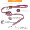 Reflective Dog Leash for Small Medium Dog with Comfortable handle and Nylon Webbing Shiny Suede Fabric