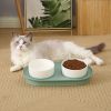 Elevated Cat Bowls, Raised Cats Ceramic Food and Water Stand Bowl Dishes for Cats Small Dogs or Puppy, 15Â° Tilted Anti Vomiting Stress Free Feeder De