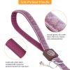 Reflective Dog Leash for Small Medium Dog with Comfortable handle and Nylon Webbing Shiny Suede Fabric