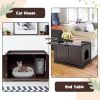 Cat Litter Box Enclosure with Double Doors for Large Cat and Kitty