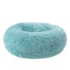 Small Large Pet Dog Puppy Cat Calming Bed Cozy Warm Plush Sleeping Mat Kennel, Round