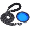 Strong Dog Leash with Zipper Pouch, Comfortable Padded Handle and Highly Reflective Threads Dog Leashes for Small Medium and Large Dogs