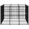 Outdoor Dog Kennel Steel 119 ftÂ²