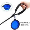 Strong Dog Leash with Zipper Pouch, Comfortable Padded Handle and Highly Reflective Threads Dog Leashes for Small Medium and Large Dogs