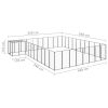 Dog Kennel Black 273.5 ftÂ² Steel