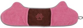 Pet Life 'Bryer' 2-in-1 Hand-Inserted Microfiber Pet Grooming Towel and Brush