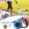 Dog Leash Retractable for Small Medium Dog up to 33lbs Nylon Tape/Ribbon Anti-Slip Handle One-Handed Brake Pause Lock