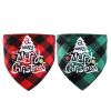 Christmas pet saliva towel diy dog triangle plaid scarf large dog cat jewelry