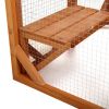 Spacious wooden cat cage with waterproof roof with adjustable pedals suitable