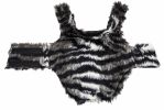 Pet Life Luxe 'Chauffurry' Beautiful Designer Zebra Patterned Mink Fur Dog Coat Jacket