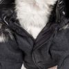Ruff-Choppered Denim Fashioned Wool Pet Coat