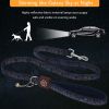 Reflective Dog Leash for Small Medium Dog with Comfortable handle and Nylon Webbing Shiny Suede Fabric