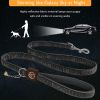 Reflective Dog Leash for Small Medium Dog with Comfortable handle and Nylon Webbing Shiny Suede Fabric