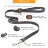 Reflective Dog Leash for Small Medium Dog with Comfortable handle and Nylon Webbing Shiny Suede Fabric