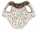 Pet Life Luxe 'Gilded Rawffled' Gold-Plated Designer Fur Dog Jacket Coat