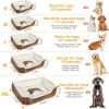 Pet Dog Bed Soft Warm Fleece Puppy Cat Bed Dog Cozy Nest Sofa Bed Cushion Mat L Size