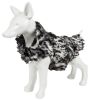 Pet Life Luxe 'Paw Dropping' Designer Gray-Scale Tiger Pattern Mink Fur Dog Coat Jacket