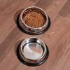 Beveled Dogs Bowl Stainless Steel Removable Rubber Ring Non-Slip Bottom Pet Feeder Bowl Water Dish For Dog Cat