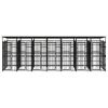 Outdoor Dog Kennel with Roof Steel 138.9 ftÂ²