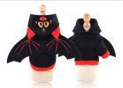 Pet Black Bat Wing Costume Hooded Winter Warm Sweater Halloween Costume