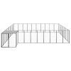 Dog Kennel Black 273.5 ftÂ² Steel