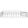 Dog Kennel Black 208.4 ftÂ² Steel