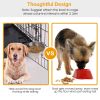 Stainless Steel Dog Bowl Pets Hanging Food Bowl Detachable Pet Cage Food Water Bowl with Clamp Holder