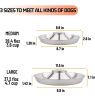 Stainless Steel Non-Slip Rubber Bottom Puppy Dog Bowl Easy to Clean Multi-Dog Feeding Bowl (3.6-4.7 Cup)